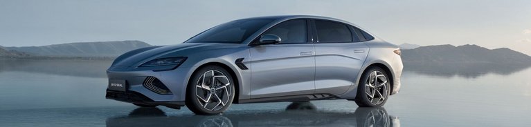 BYD SEAL steht im flachen Wasser