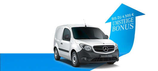 Bis zu 4.500 Euro UmsteigeBonus für den Citan. Bis zu 4.500 Euro UmsteigeBonus für den Citan.