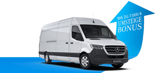 Bis zu 7.000 Euro UmsteigeBonus für den Sprinter. Bis zu 7.000 Euro UmsteigeBonus für den Sprinter.